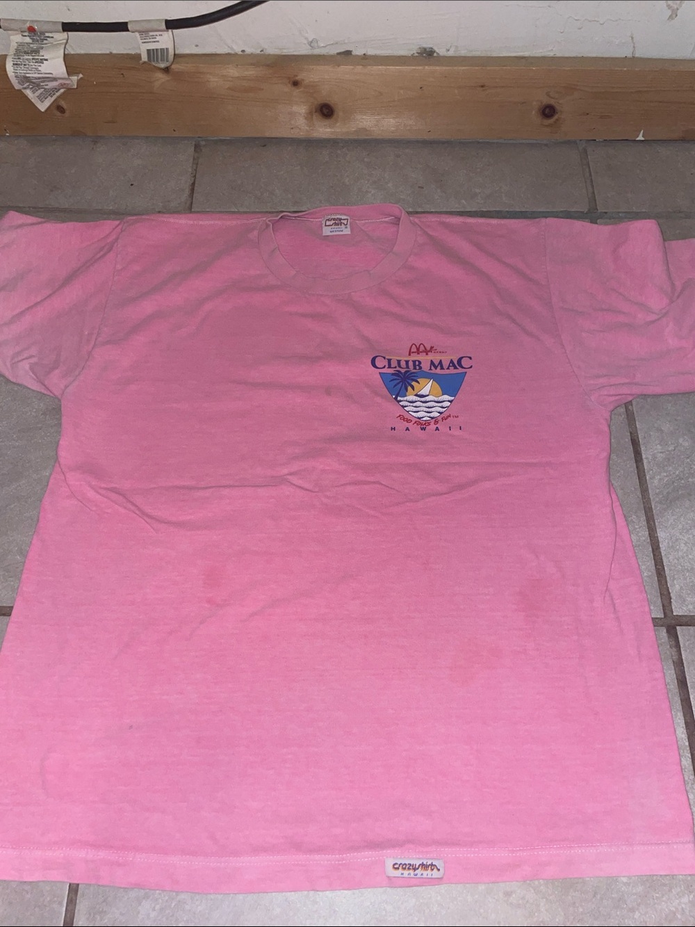 Club Mac Hawaii Pink Short Sleeve Tee